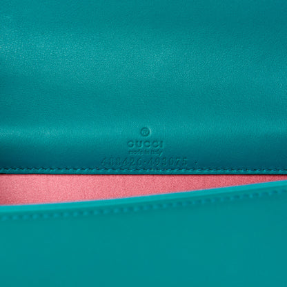 Gucci Velvet Matelasse GG Marmont Mini Bag Pavone Cyan 8 of 9