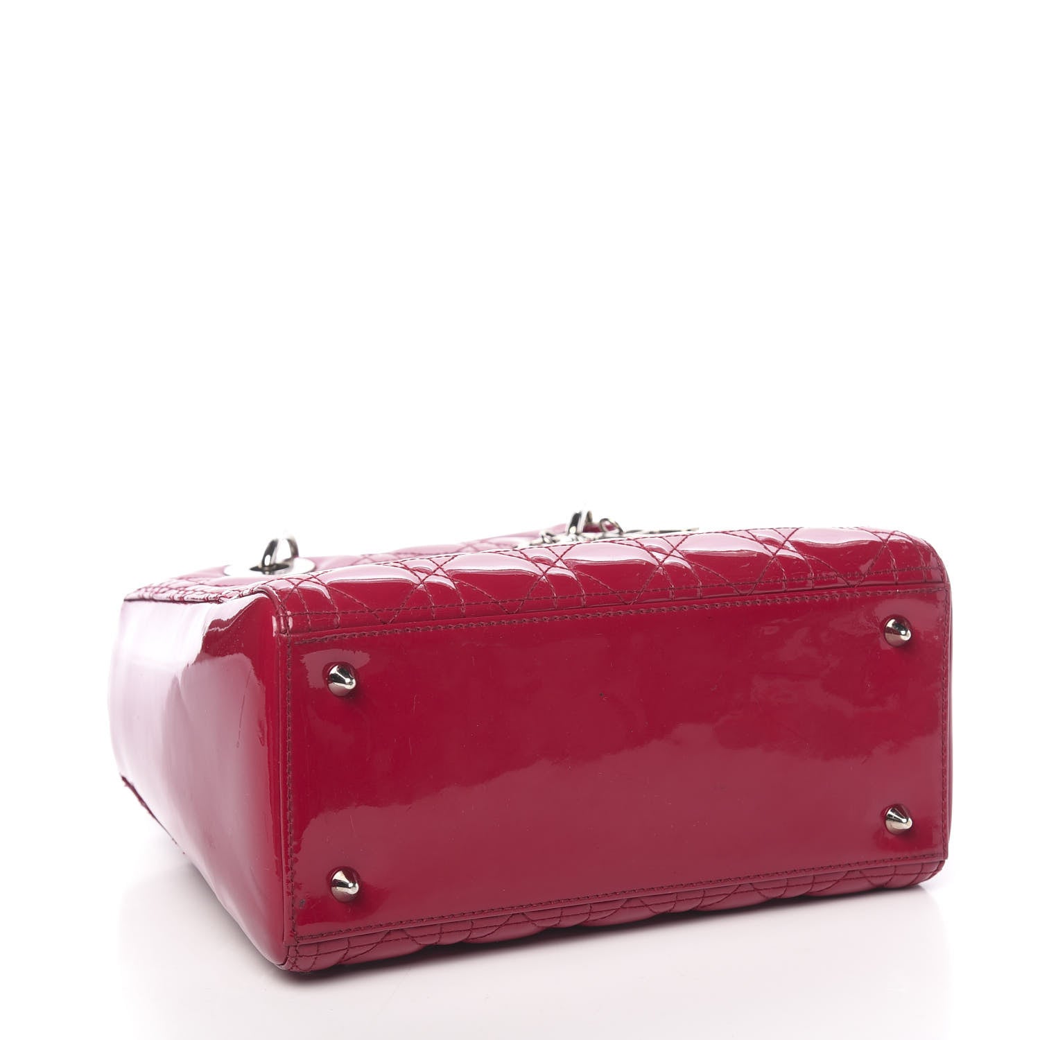 Christian Dior Patent Cannage Medium Lady Dior Red 4 of 13