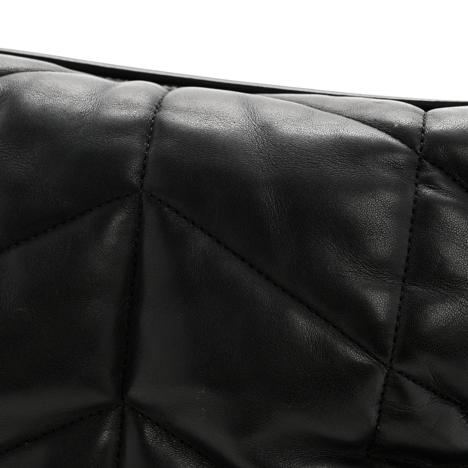 Saint Laurent Lambskin Quilted Medium Loulou Puffer Monogram Chain Satchel Black 13 of 13