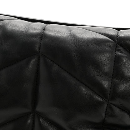 Saint Laurent Lambskin Quilted Medium Loulou Puffer Monogram Chain Satchel Black 13 of 13