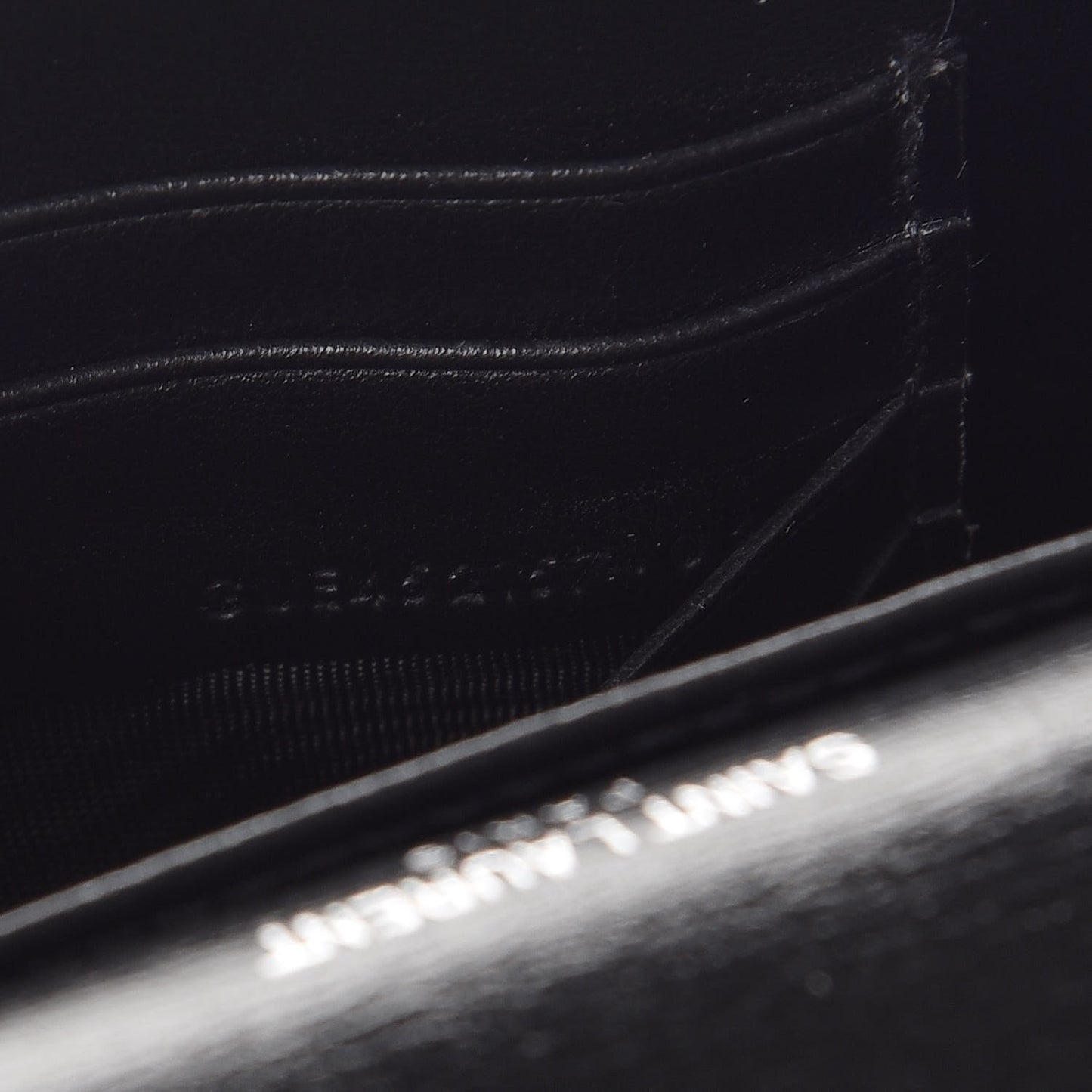 Calfskin Monogram Sunset Chain Wallet Black