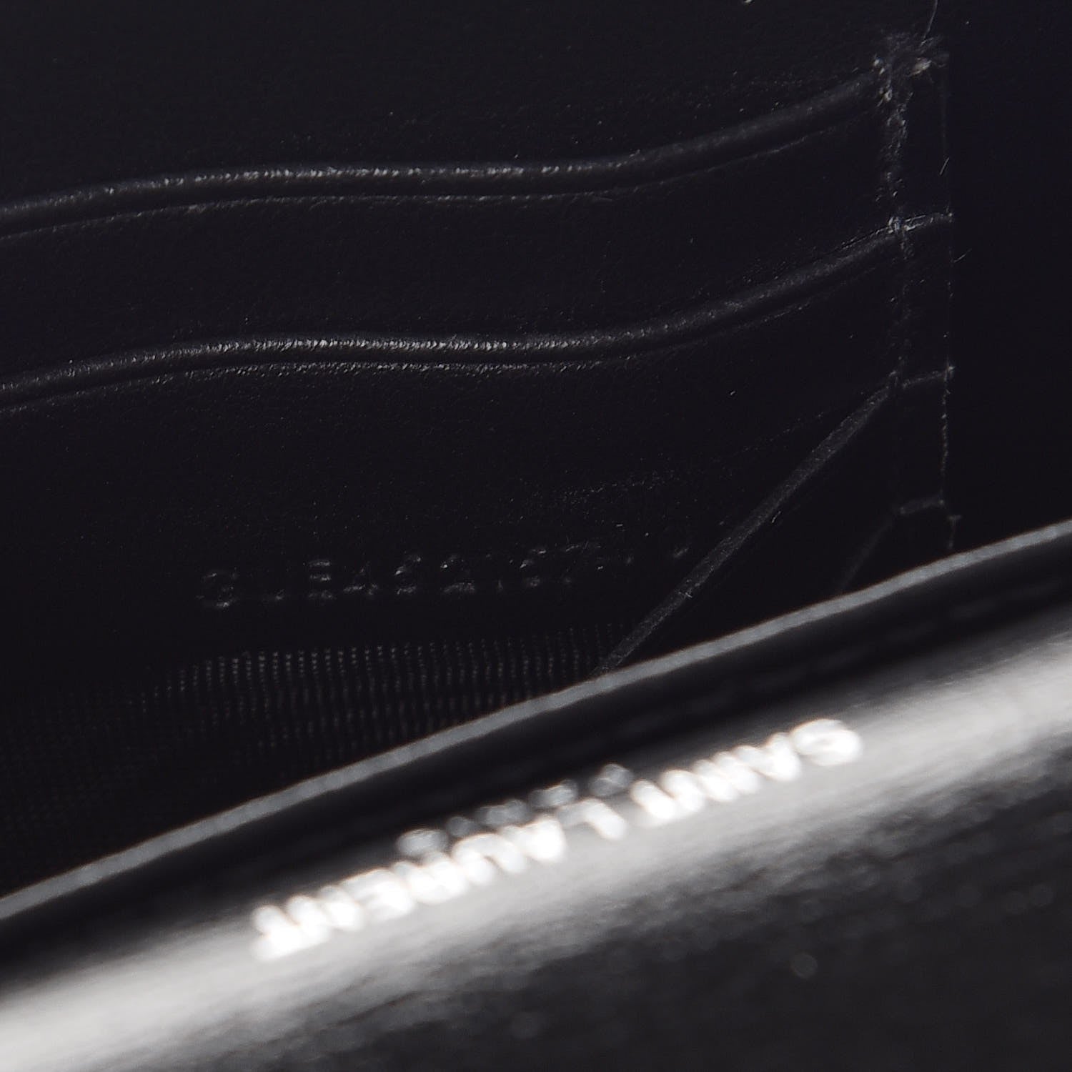 Saint Laurent Calfskin Monogram Sunset Chain Wallet Black 8 of 9