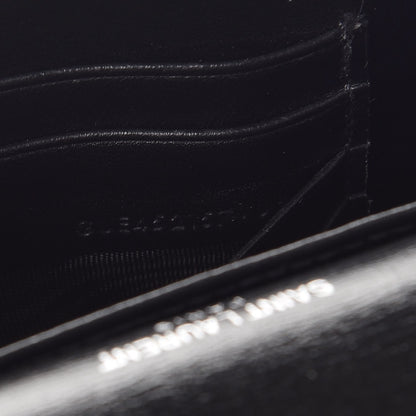 Saint Laurent Calfskin Monogram Sunset Chain Wallet Black 8 of 9