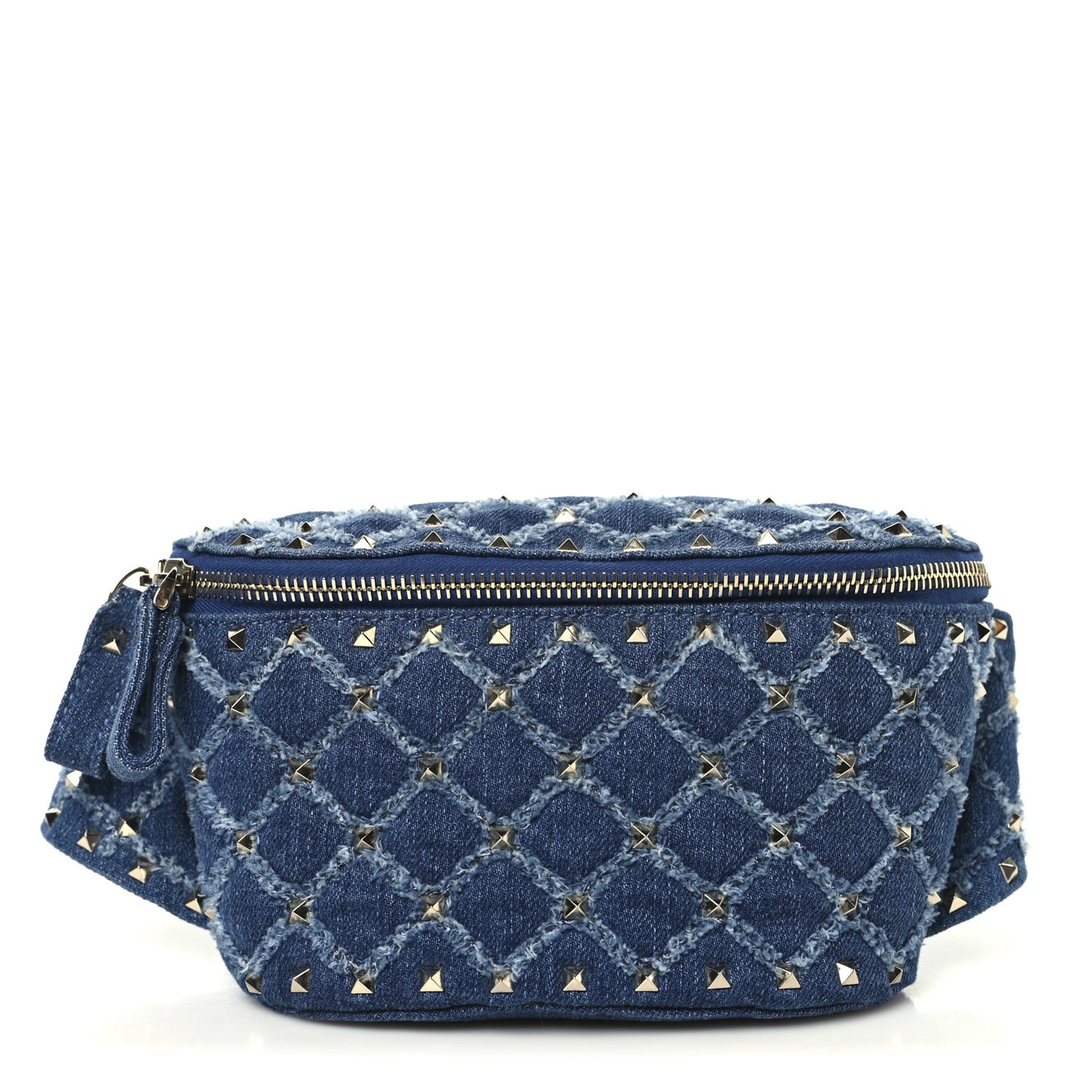 Denim Rockstud Spike Belt Bag 95 Denim