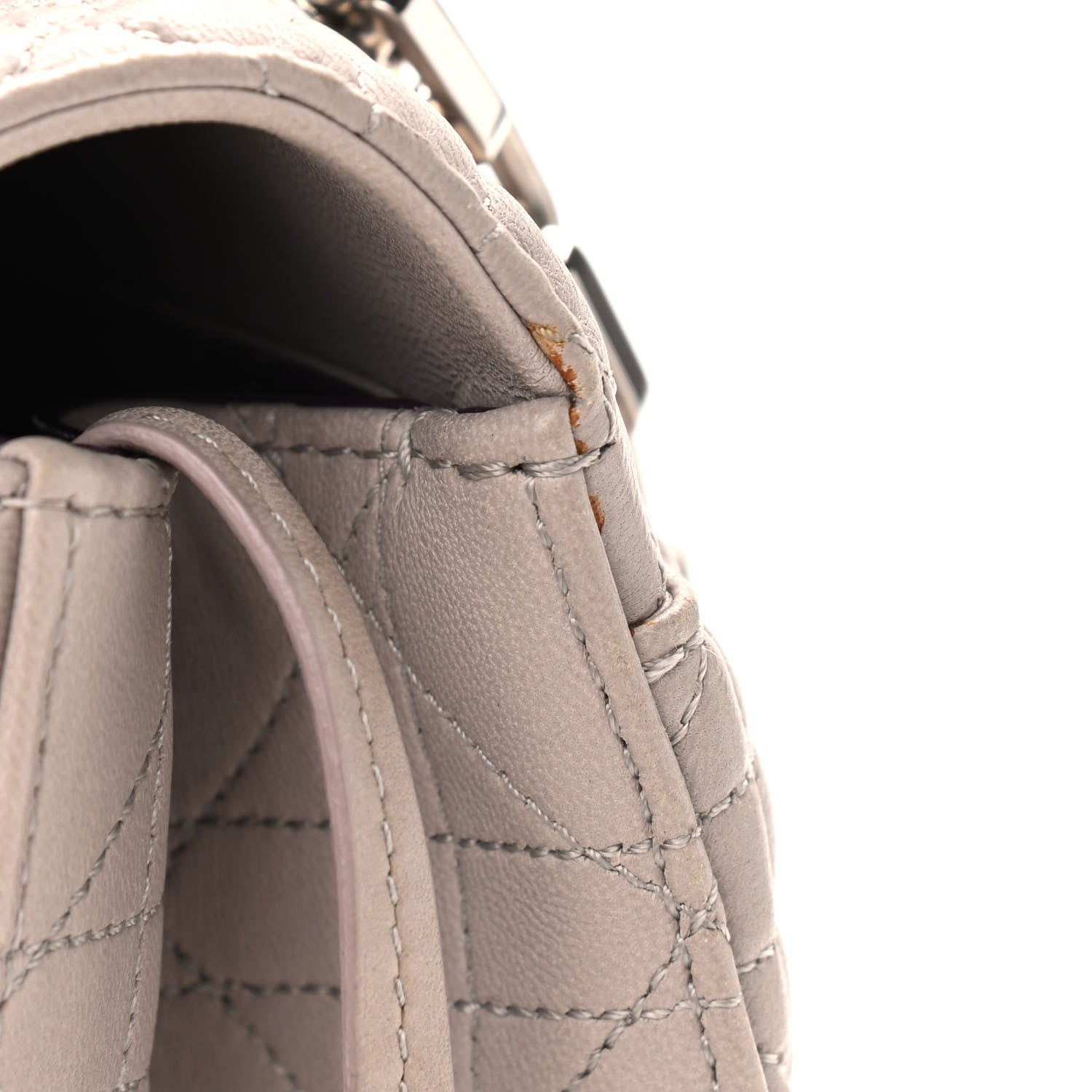 Christian Dior Lambskin Cannage Large Miss Dior Flap Grey 10 of 14