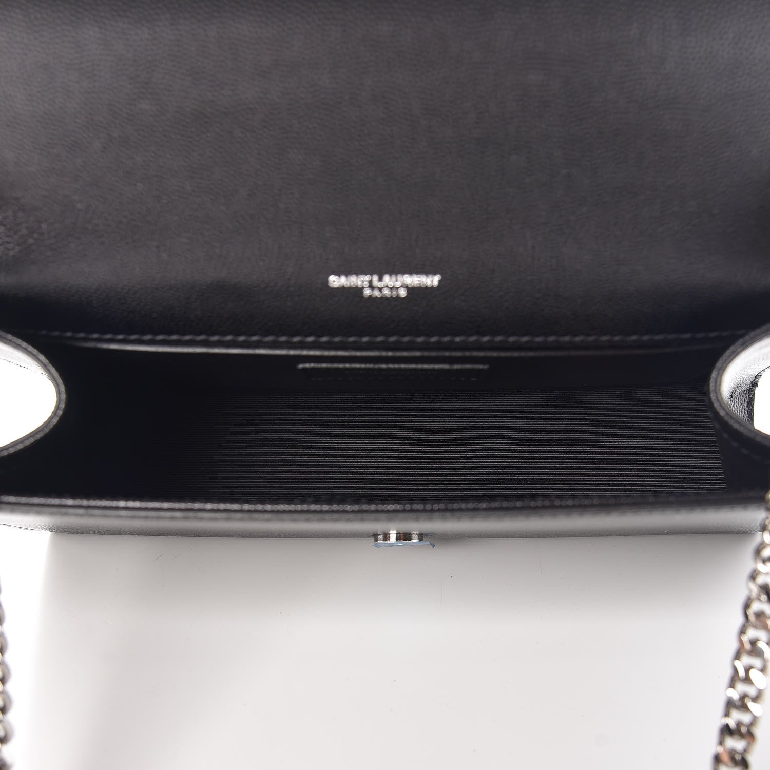 Saint Laurent Grain De Poudre Medium Classic Monogram Kate Satchel Black 5 of 7