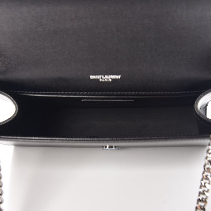 Saint Laurent Grain De Poudre Medium Classic Monogram Kate Satchel Black 5 of 7