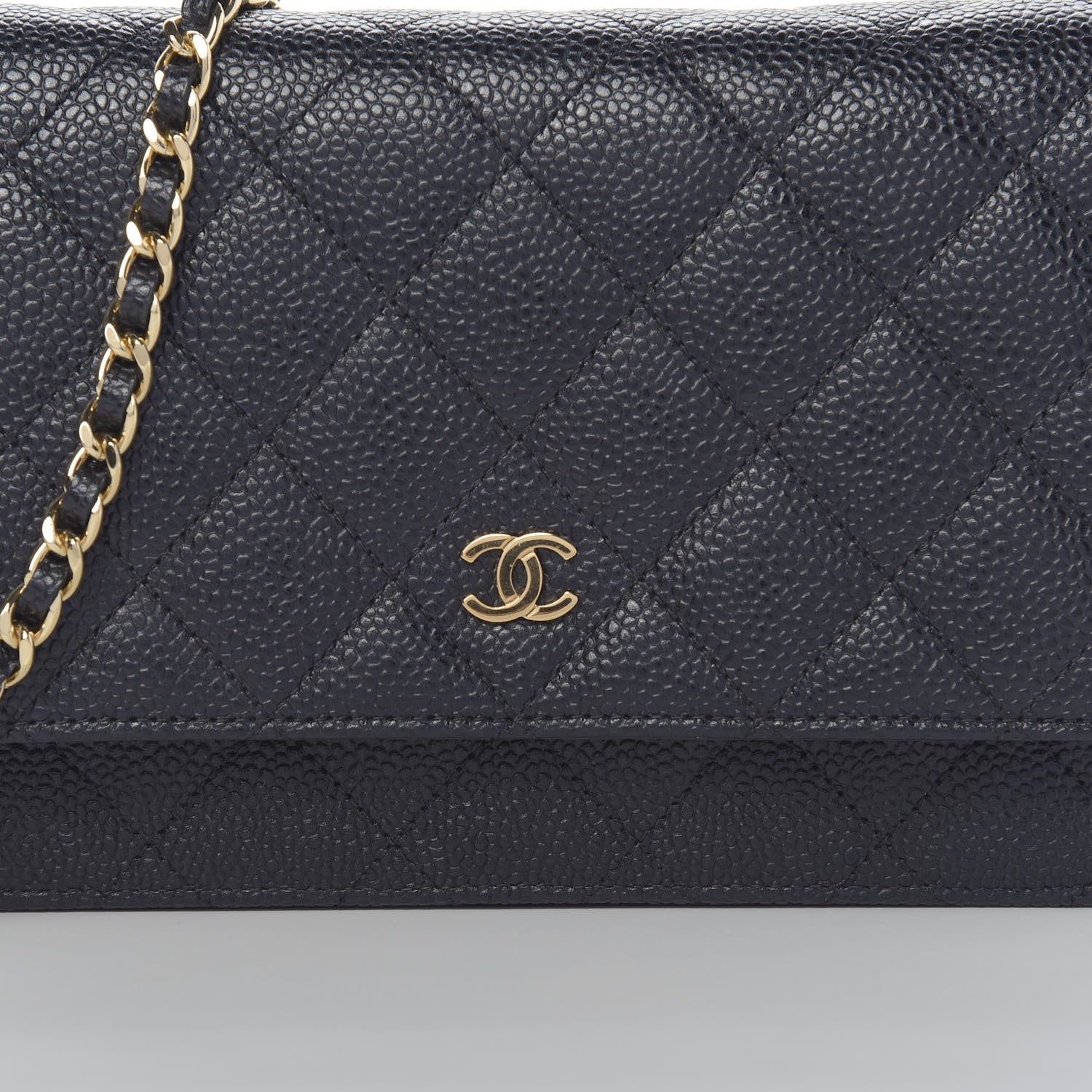 Chanel Caviar Quilted Wallet On Chain WOC Black 10 of 11