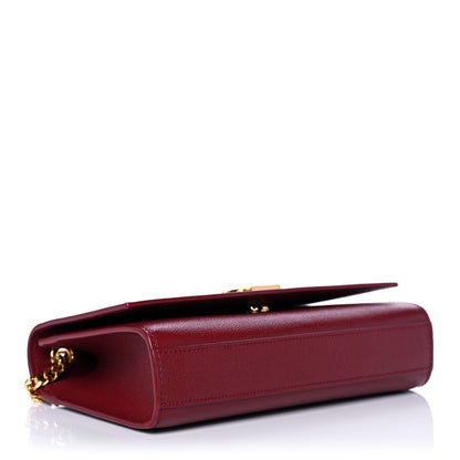 Saint Laurent Grain De Poudre Small Monogram Kate Satchel Rouge Eros 4 of 11