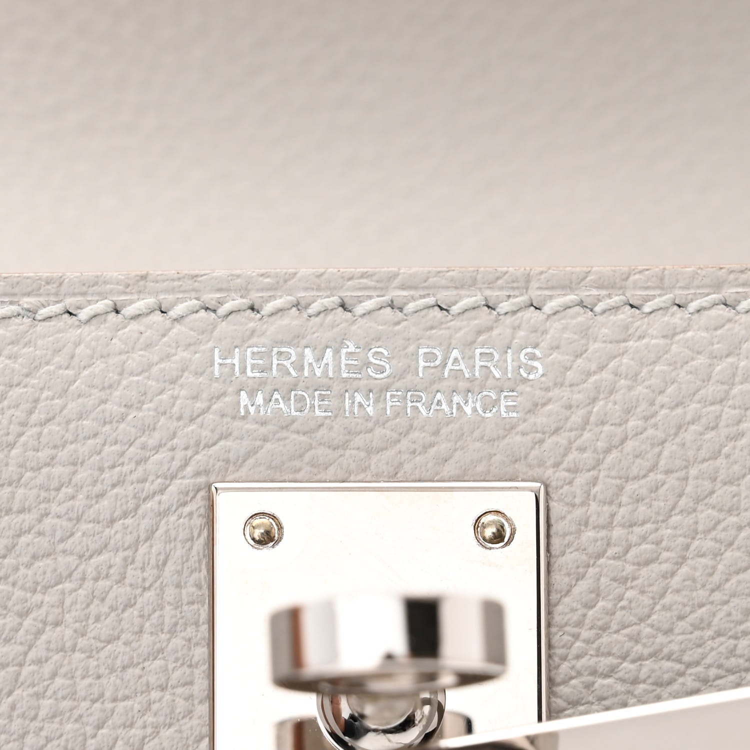 Hermes Evercolor Kelly Danse II Belt Bag Gris Perle 6 of 11