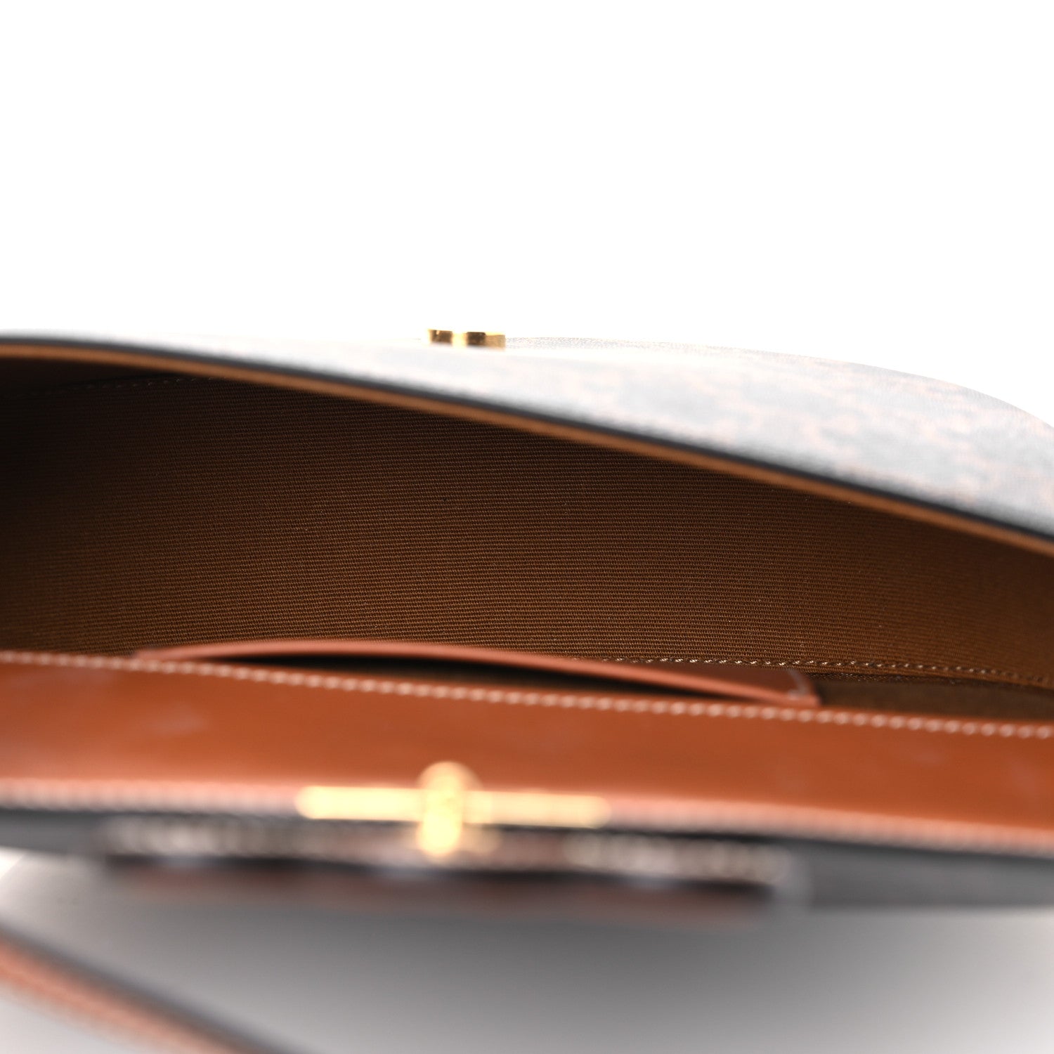 Celine Calfskin Triomphe Canvas Besace Tan 5 of 11