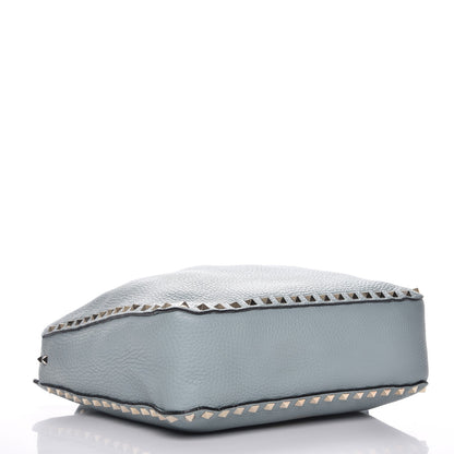 Valentino Garavani Pebbled Calfskin Small Rockstud Flip-Lock Messenger Bag Nube 4 of 7