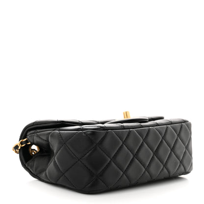 Chanel Lambskin Quilted Mini Rectangular Pearl Crush Flap Black 4 of 11