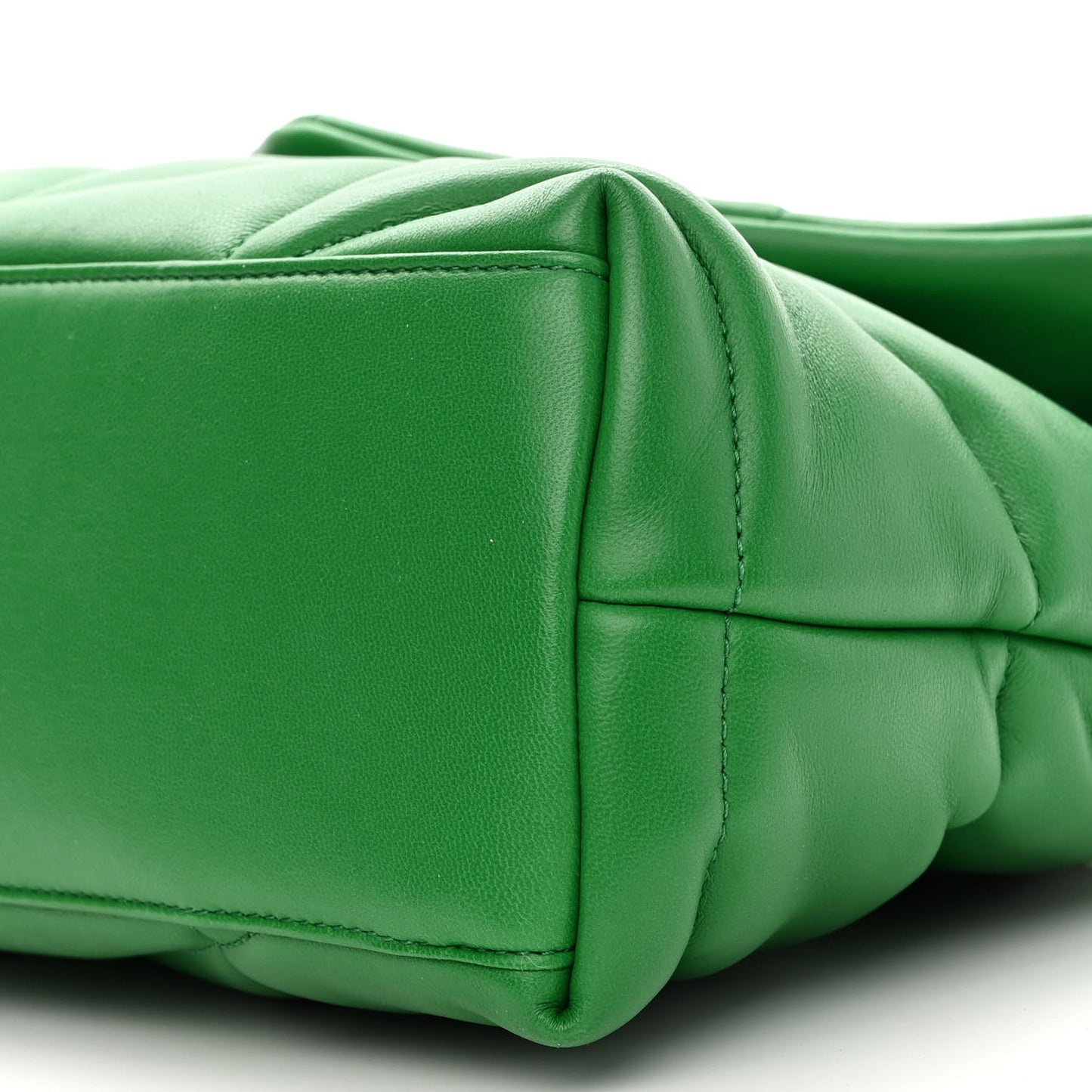 Lambskin Quilted Small Loulou Puffer Monogram Chain Satchel New Vert