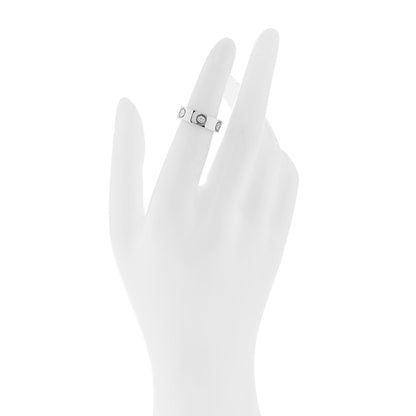 Cartier 18K White Gold 3 Diamond 5.5mm LOVE Ring 47 4 2 of 6