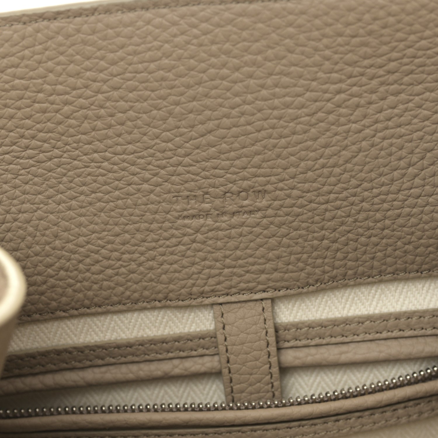 The Row Matte Grained Calfskin Soft Margaux 12 Dark Taupe 6 of 8