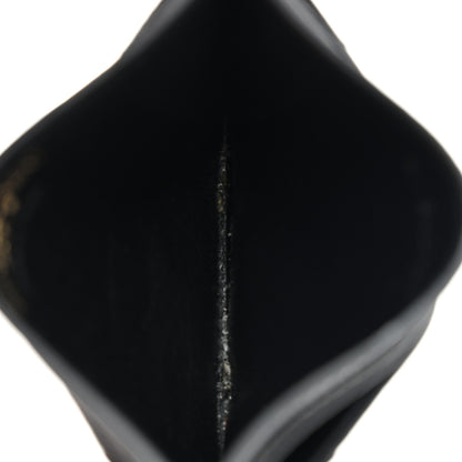 Saint Laurent Grain De Poudre Matelasse Chevron Monogram Credit Card Case Black 5 of 8
