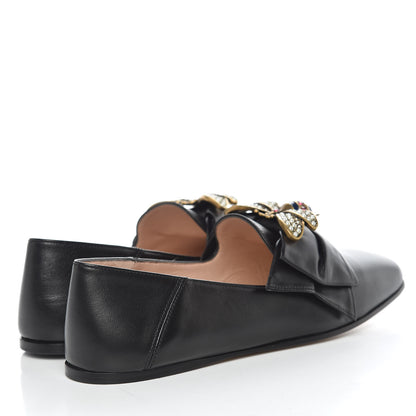 Gucci Calfskin Bow Ballet Flats 35 Black 4 of 8