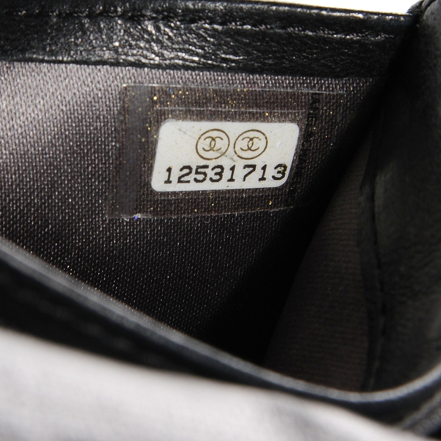 Chanel Lambskin Camellia Embossed Yen Wallet Black 8 of 8