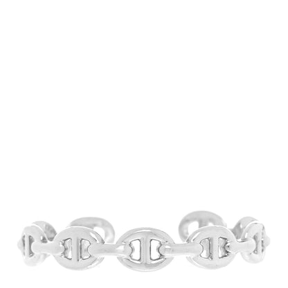 Hermes Sterling Silver MM Chaine d'Ancre Enchainee Cuff Bracelet SH 1 of 6