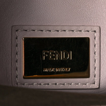 Fendi Vitello Seta Shiny Nappa Medium Peekaboo Iconic Satchel Moresco Rosa Doll 6 of 10