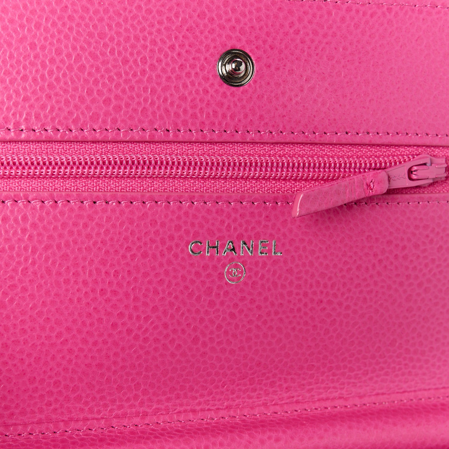 Chanel Caviar Enamel Quilted Wallet On Chain WOC Rose 6 of 13