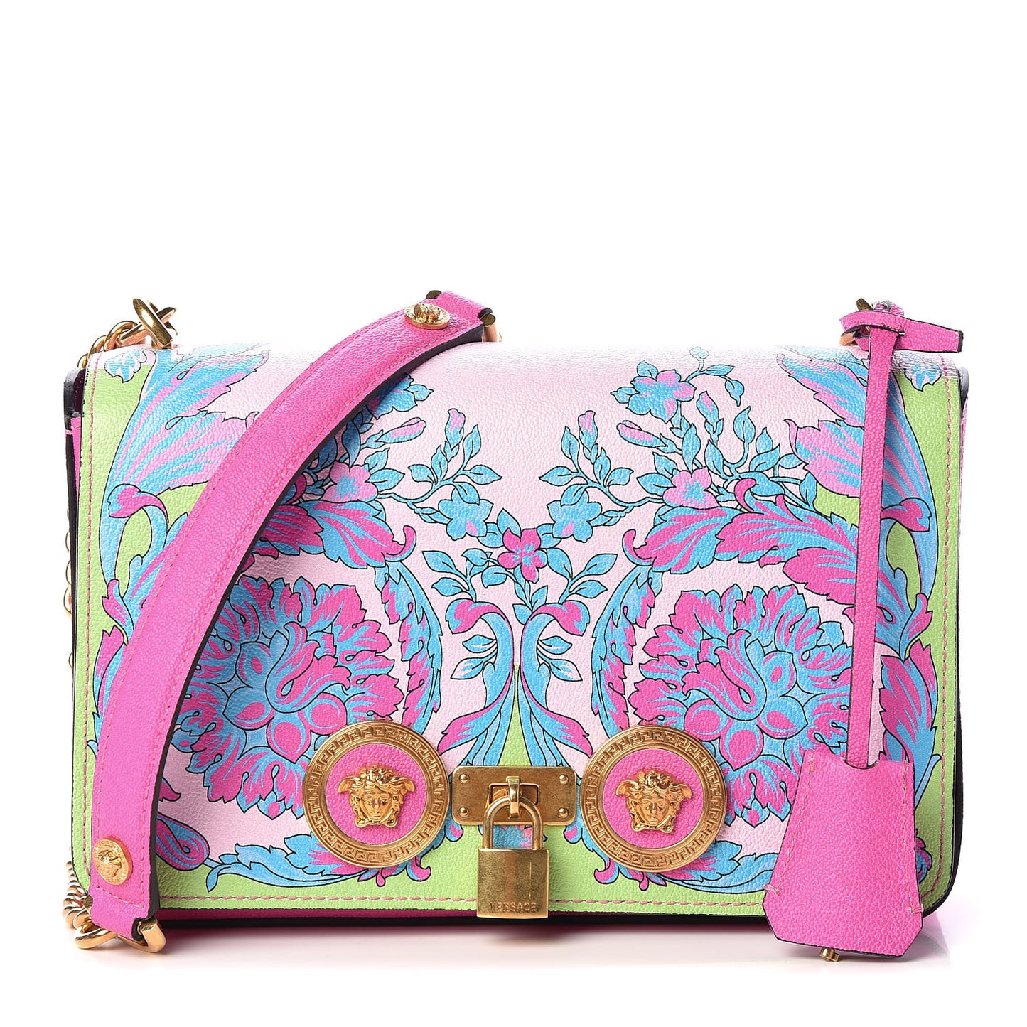 Calfskin Technicolor Baroque Print Medium Icon Chain Bag