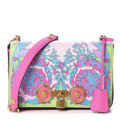 Versace Calfskin Technicolor Baroque Print Medium Icon Chain Bag 1 of 8