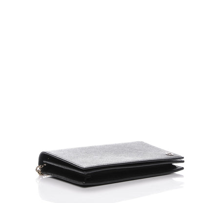 Gucci Textured Calfskin Medium Betty Chain Wallet Black 4 of 8