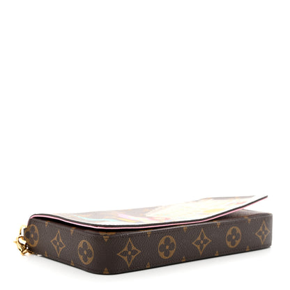 Louis Vuitton Monogram 2022 Christmas Animation Paris Pochette Felicie Chain Wallet Pink 5 of 13