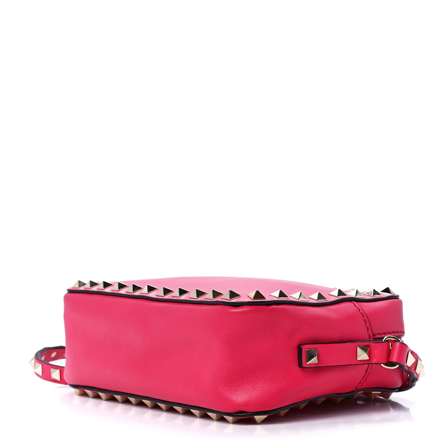 Valentino Garavani Calfskin Rockstud Camera Crossbody Bag Deep Fuxia 10 of 13