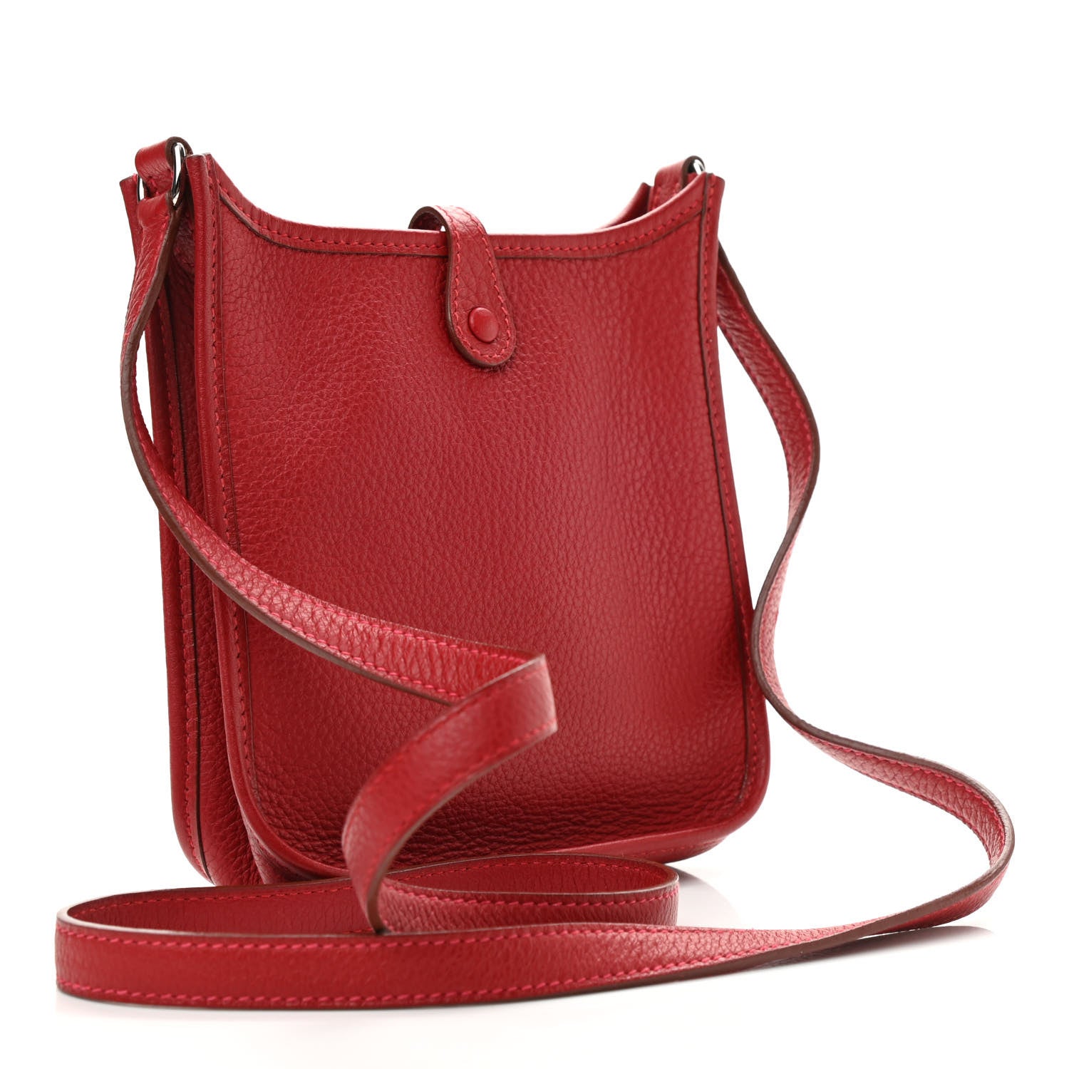 Hermes Taurillon Clemence Evelyne TPM Rouge Garance 2 of 9