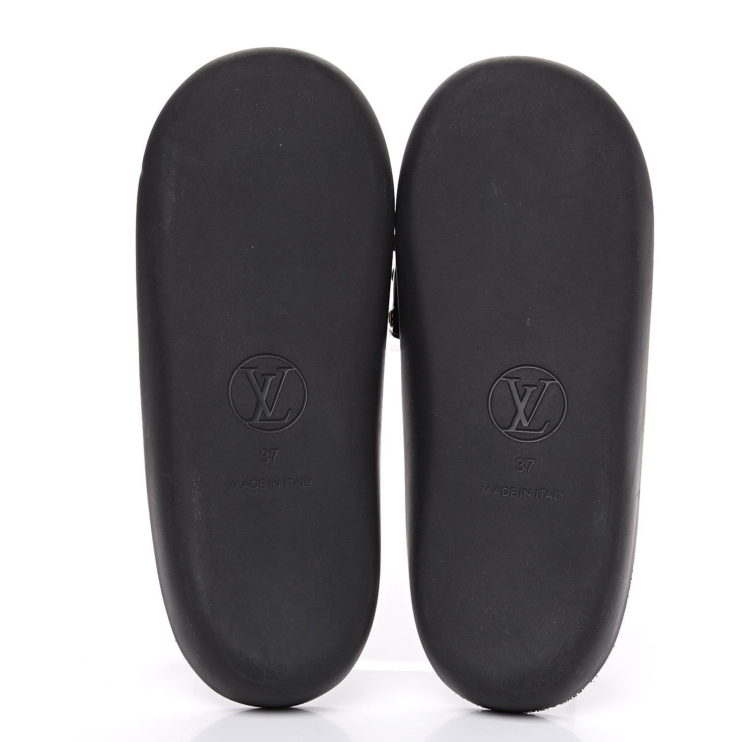 Louis Vuitton Patent Sunbath Flower Slide Sandals 37 Black 6 of 8