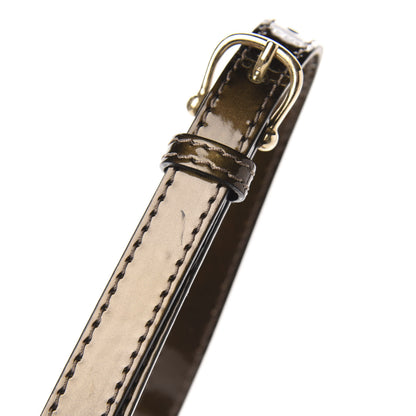 Burberry Patent Calfskin Georgie Mini Crossbody Bag Dark Nickel 11 of 12