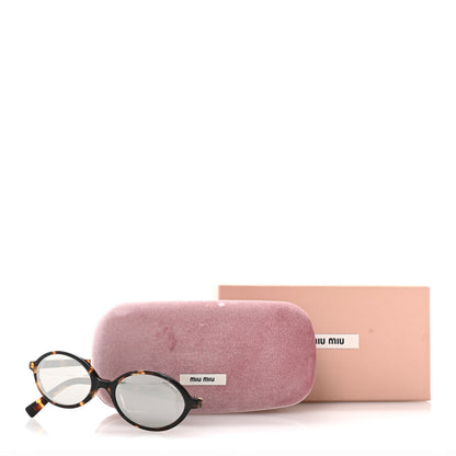 Miu Miu Acetate Oval Regard Sunglasses SMU04Z Tortoise 8 of 8