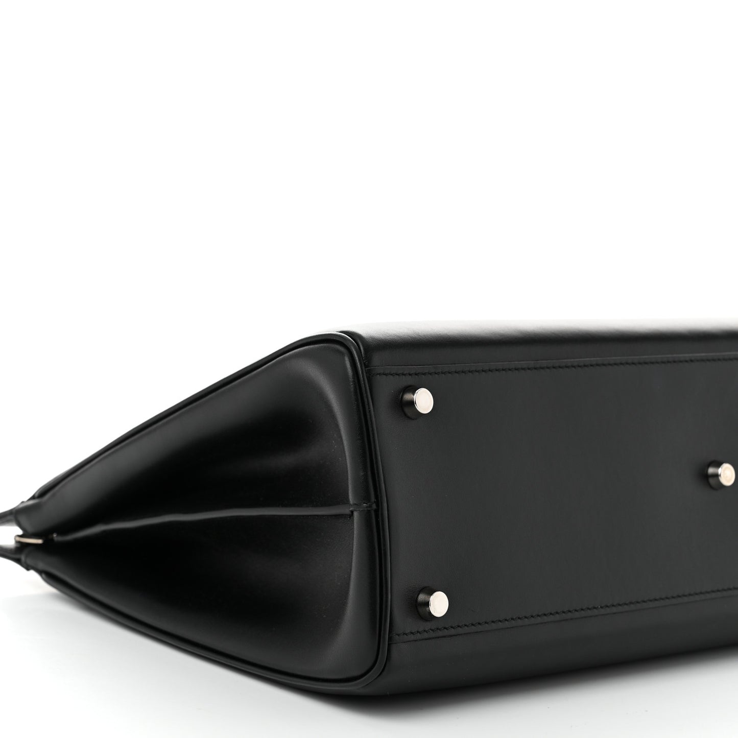 Smooth Calfskin Medium Zumi Top Handle Bag Black