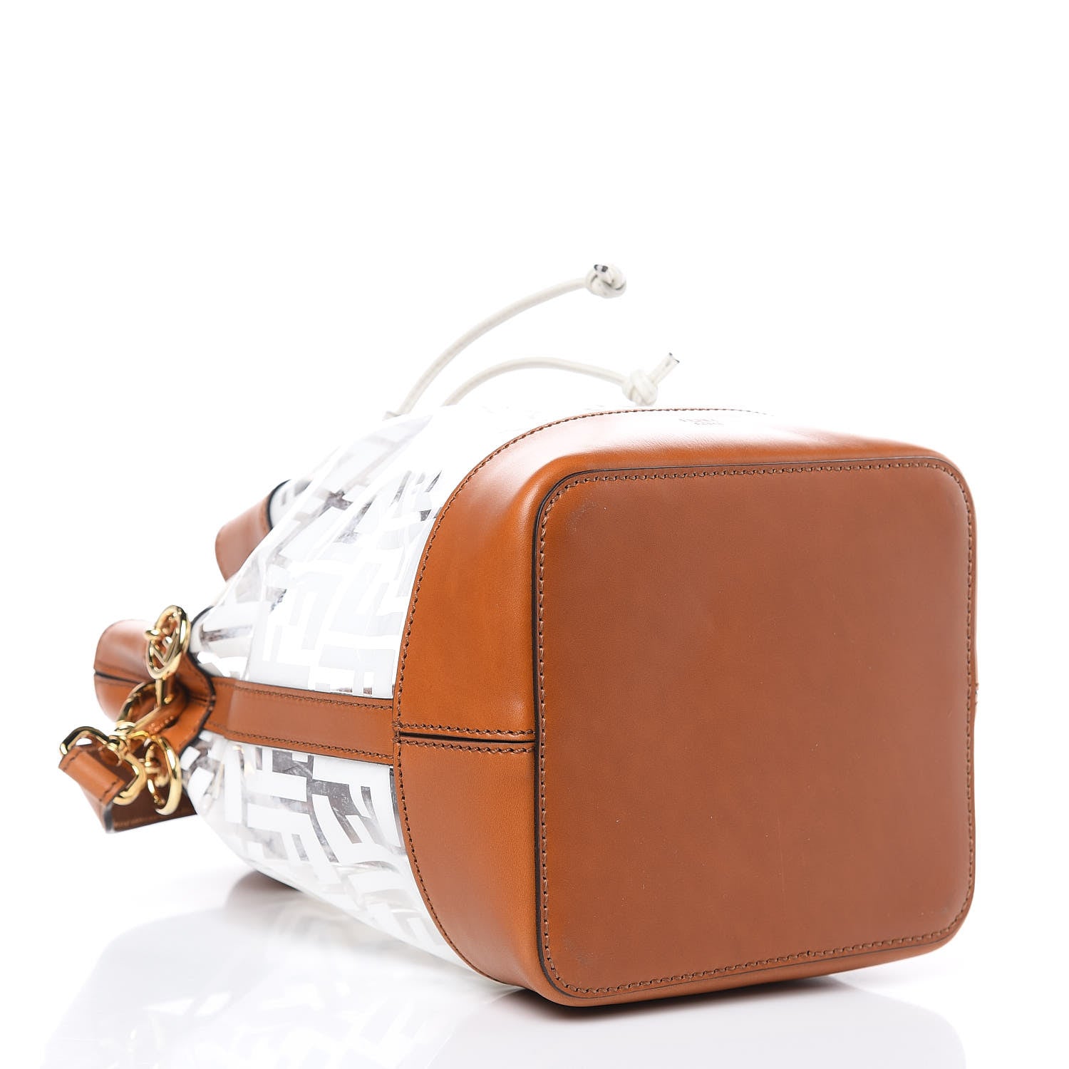 Fendi TPU FF Vitello Aura F is Fendi Grande Mon Tresor Bucket Bag White Cuoio 4 of 9