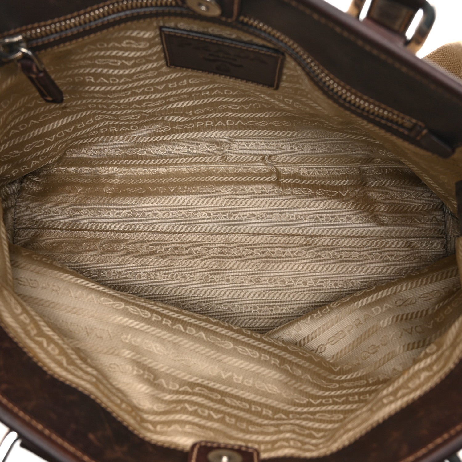 Prada Jacquard Logo Tote Corda Moro 5 of 10
