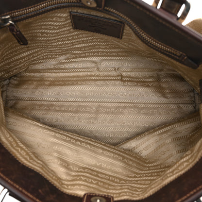 Prada Jacquard Logo Tote Corda Moro 5 of 10