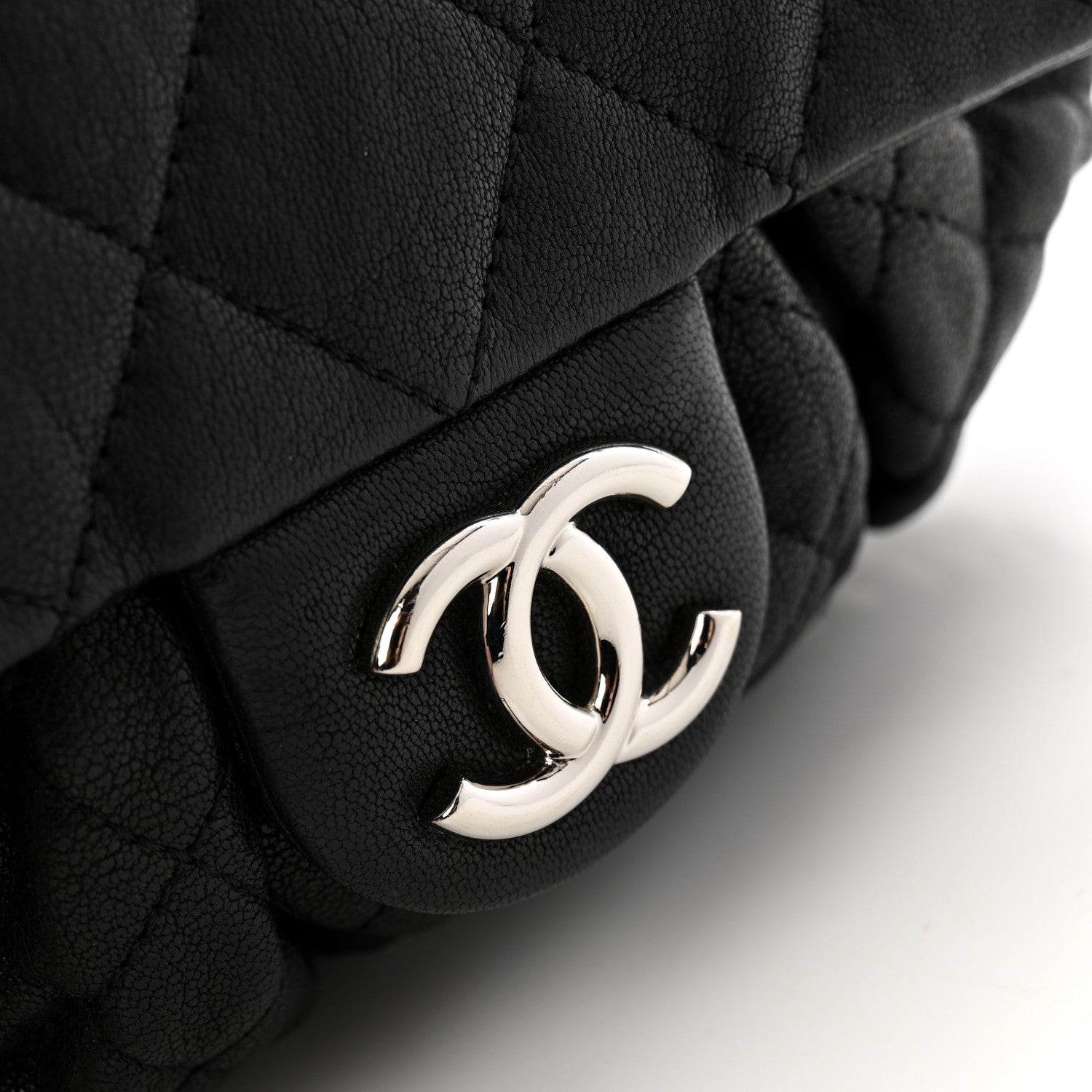 Chanel Washed Lambskin Quilted Mini Chain Around Flap Black 11 of 12