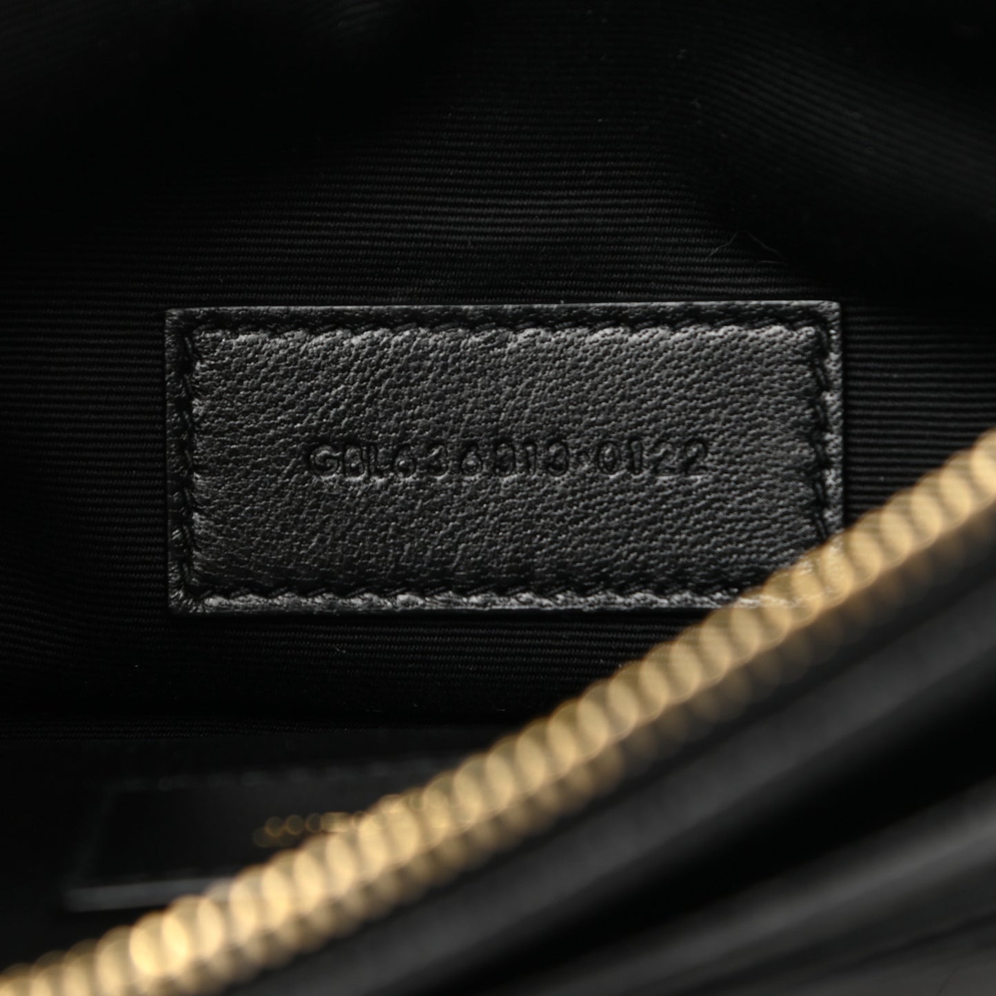 Grain De Poudre Chevron Monogram Large Bill Pouch Black