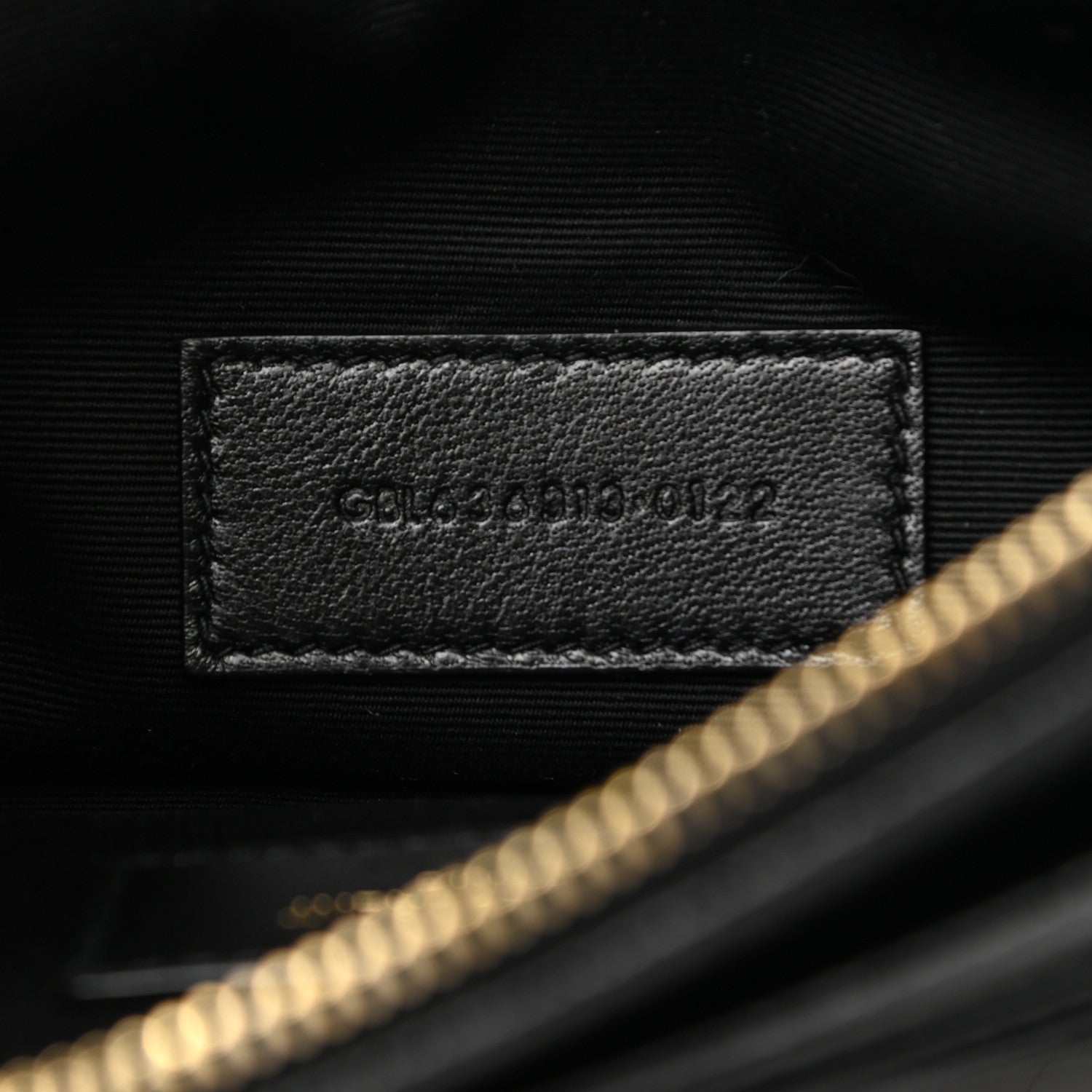 Saint Laurent Grain De Poudre Chevron Monogram Large Bill Pouch Black 7 of 7