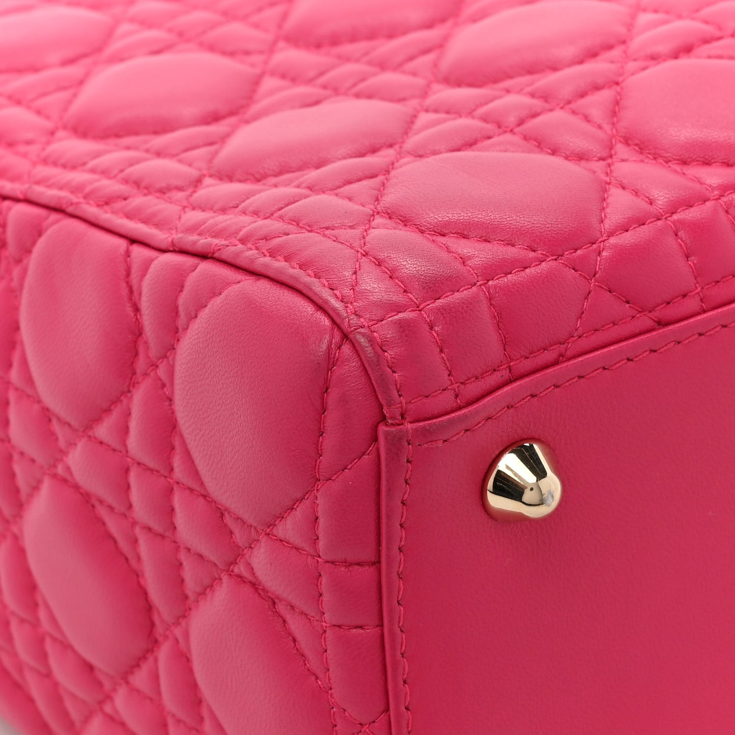 Lambskin Cannage Large Lady Dior Pink