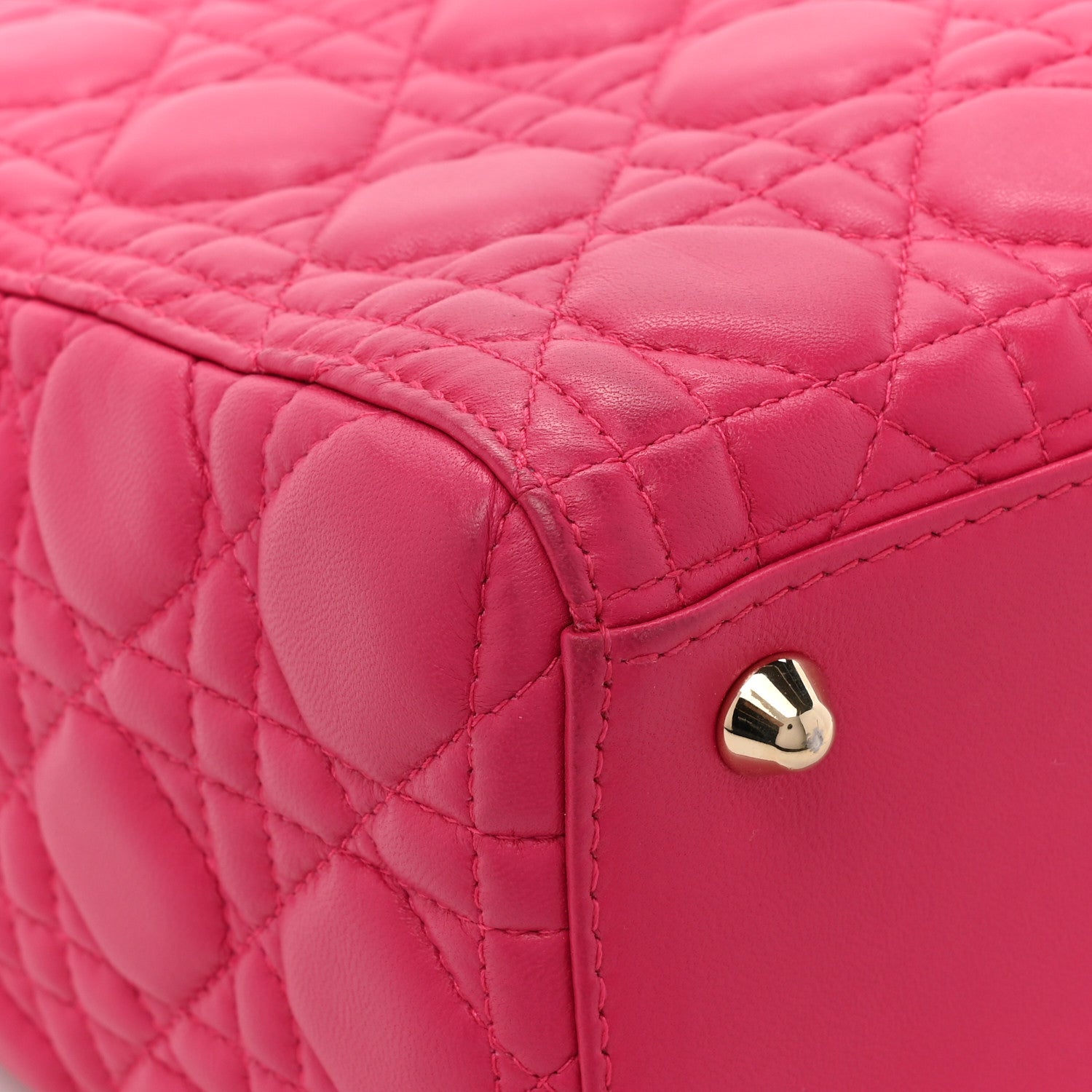 Christian Dior Lambskin Cannage Large Lady Dior Pink 12 of 15