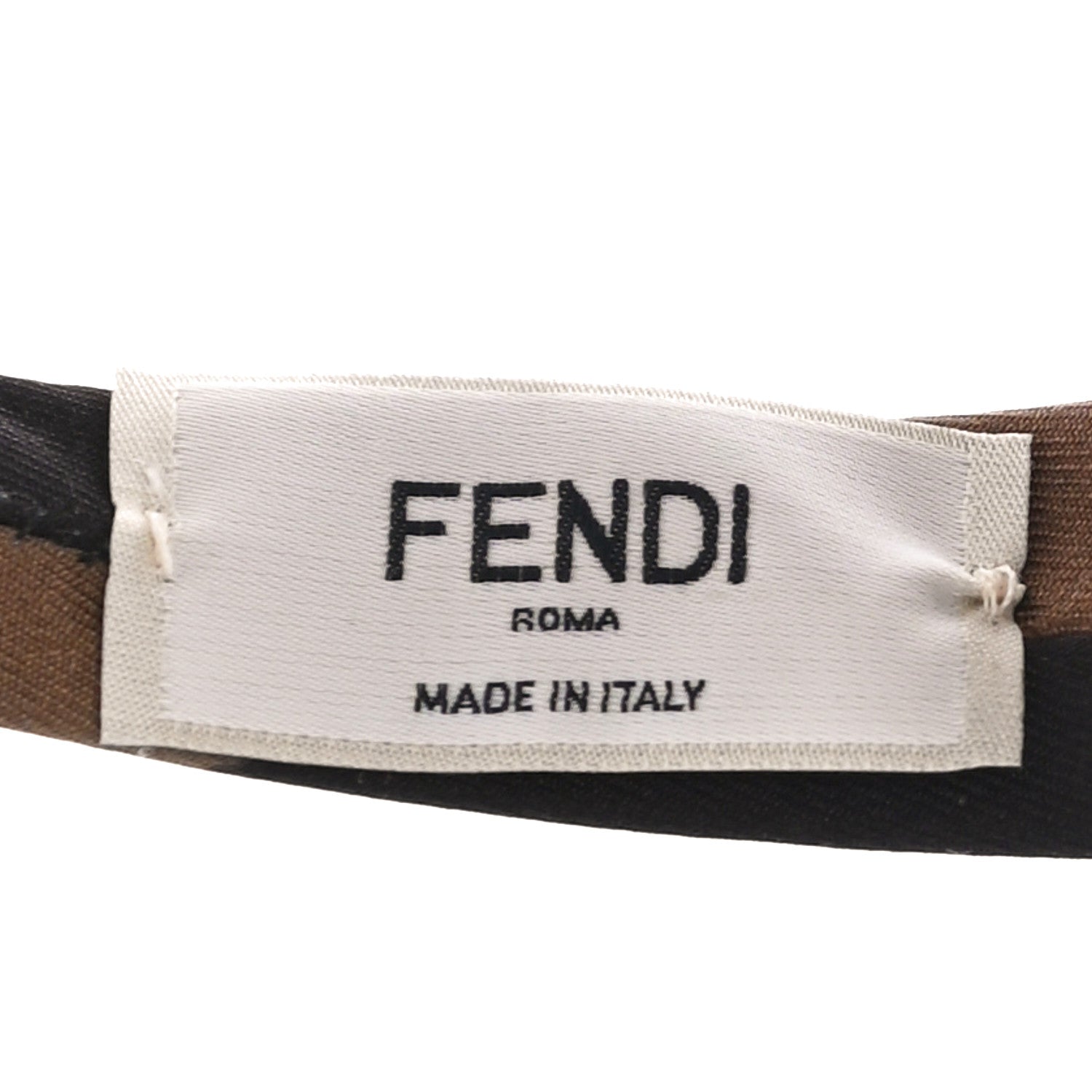 Fendi Silk Pequin Foulard Headband Tobacco 5 of 7