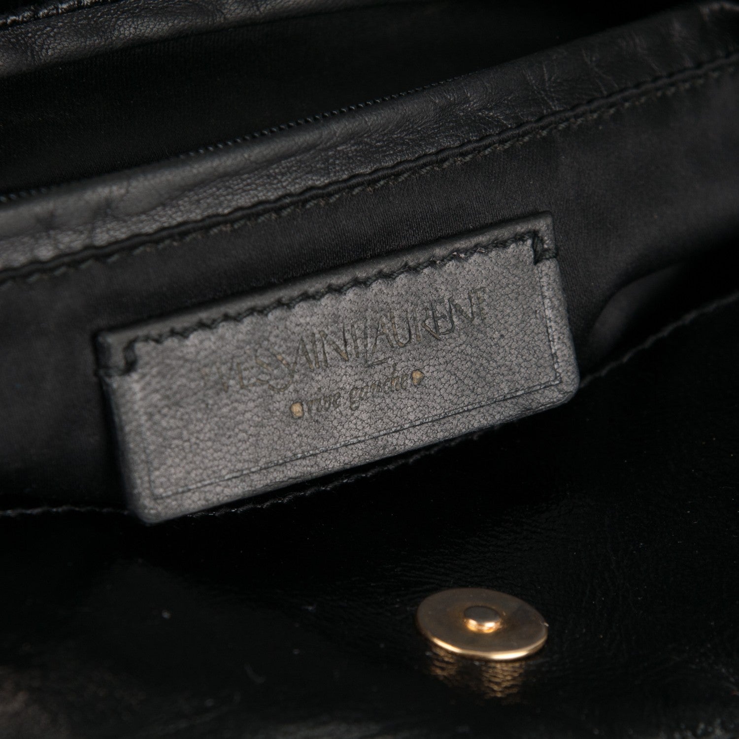 Saint Laurent Patent Crocodile Embossed Tribute Tote Black 6 of 8