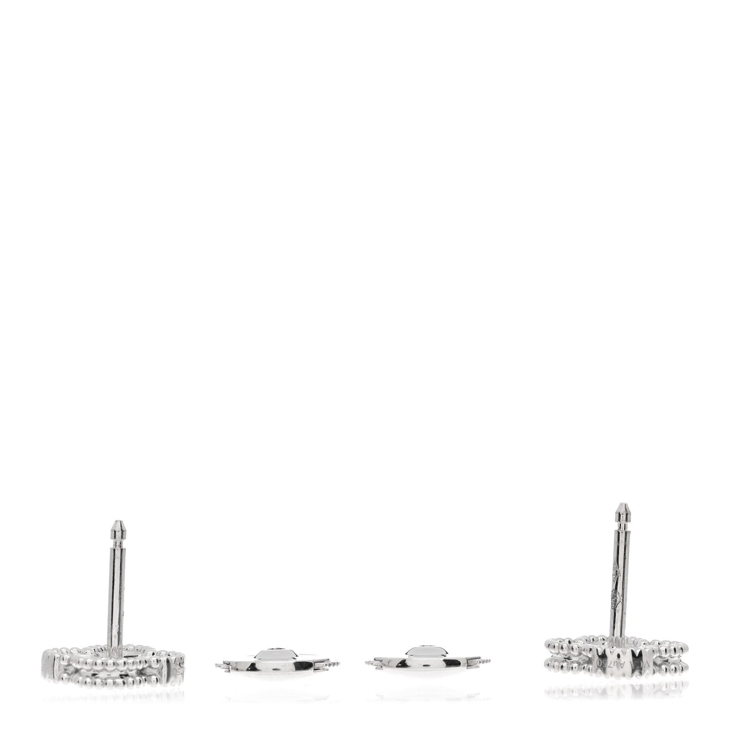 18K White Gold Diamond Sweet Alhambra Earrings