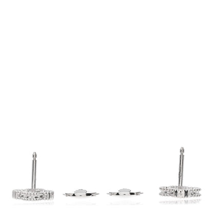 Van Cleef & Arpels 18K White Gold Diamond Sweet Alhambra Earrings 3 of 4