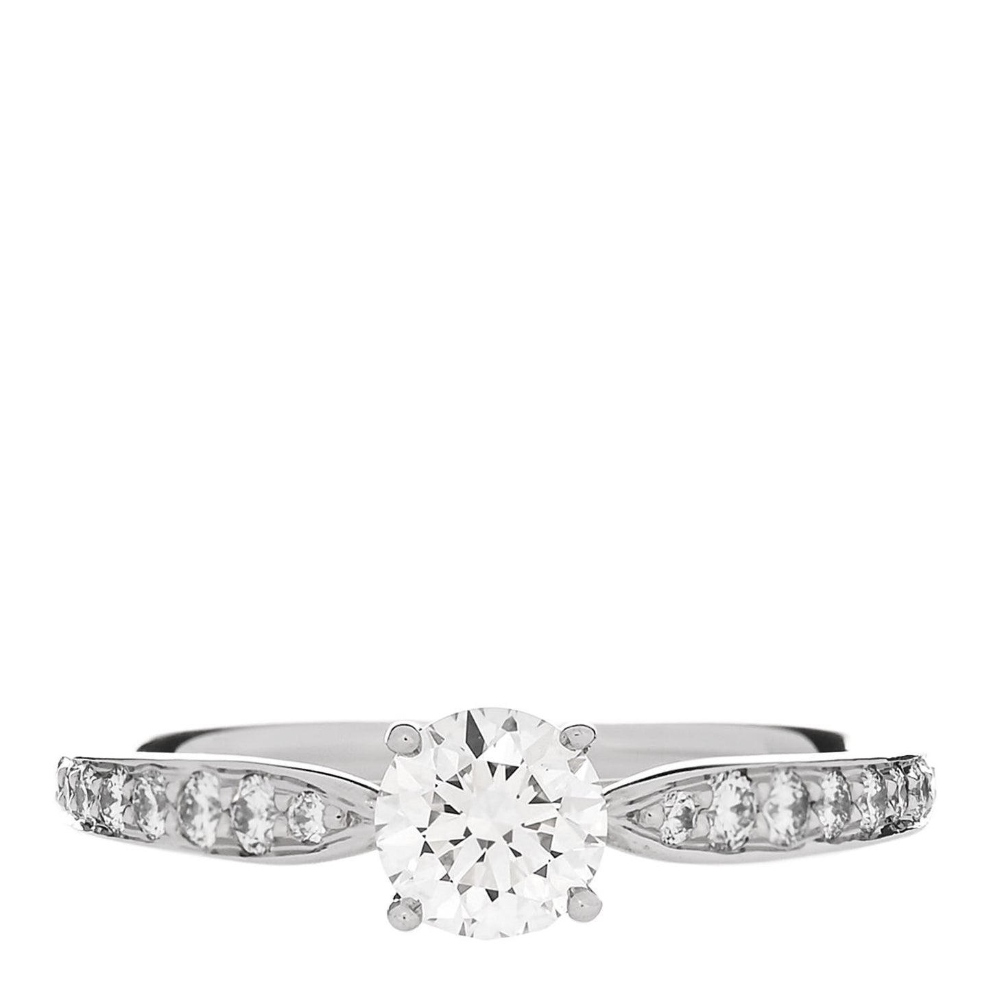 Platinum Diamond .47ct Round Brilliant Harmony Engagement Ring 51 5.75