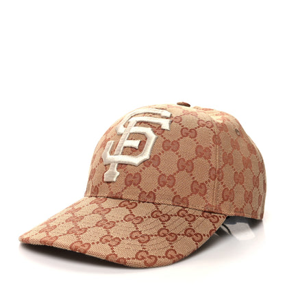 Gucci X MLB Monogram SF Giants Baseball Hat M Beige Ruggine 1 of 8